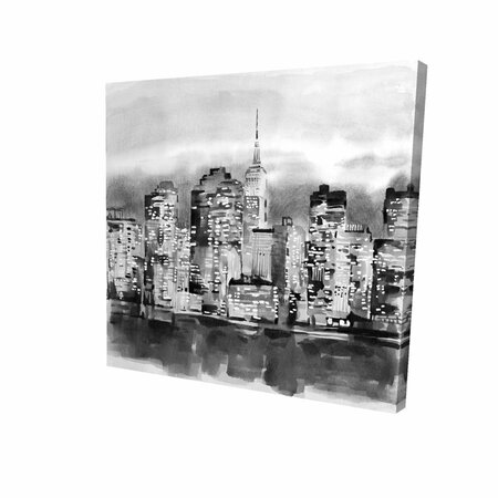 FONDO 16 x 16 in. Buildings In A Watercolor Cityscape-Print on Canvas FO2787194